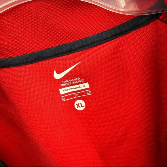 Nike Full Zip Training Track Jacket Men's Size XL black white Red Pockets - Picture 5 of 11